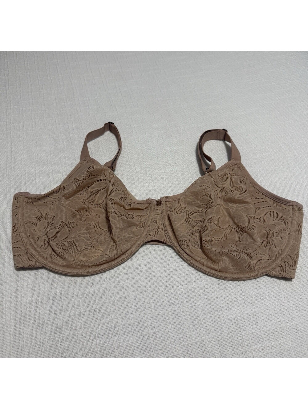 Le Mystere Lace 36C Unlined Underwire Bra Nude